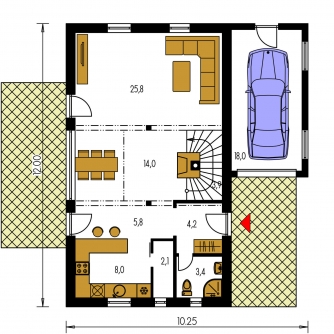 Floor plan of ground floor - PREMIER 186